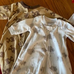 (2) Fleece Sleep Sacks / Gowns